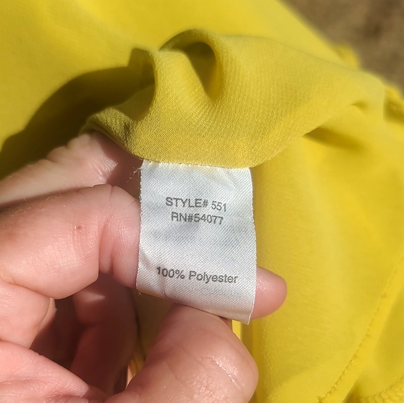 CAbi mustard yellow flowy long tank - Picture 5 of 9